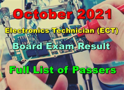 ectpl6|ECT RESULT: October 2021 Electronics Technician .